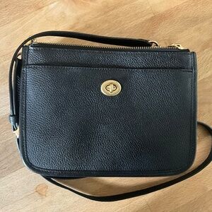 Coach Slim Turnlock Leather Crossbody bag